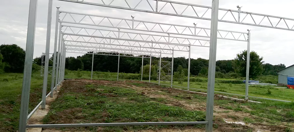 完全由自己安装的温室骨架