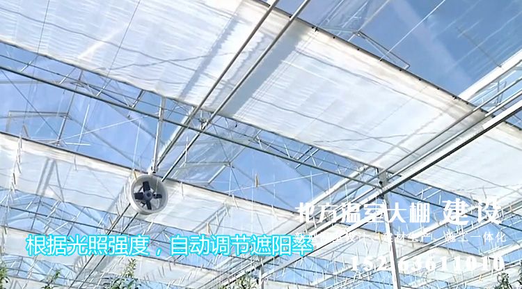 根据光照强度,自动调节遮阳率